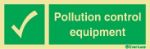 Pollution control equipment sign with supplementary text